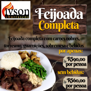 Feijoada completa folder instagram 2